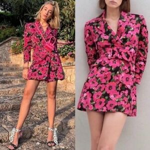 Zara Pink Floral Women's Robe